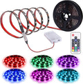 Led Strip Lights Battery Powered RGB Led Strip Rope Lights Waterproof Led Lights with Remote Control Flexible Led Strip Lighting 2M 6.56ft