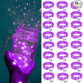 ZGWJ Fairy Lights Battery Operated, 24 Pack Purple Twinkle String Lights 20 LED 7FT Mason Jar Lights 3 Lighting Modes for Bedroom, Halloween, Christmas, Party Wedding Indoor and Outdoor Decoration