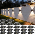 Solar Fence Lights Outdoor, 20-Pack Fence Lights Solar Powered with Up/Down Buttons, IP67 Waterproof for Outside, 120LM Auto Dusk to Dawn for Wall/Patio/Yard/Railing/Deck/Pathway (Warm White)