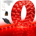WYZworks 216LEDs, 20ft LED Outside Rope Lights, Waterproof Permanent Outdoor ETL Certified Connectable Clear Tube, Christmas Palm Tree Holiday Decorative Landscape Patio Accent Lighting - Red