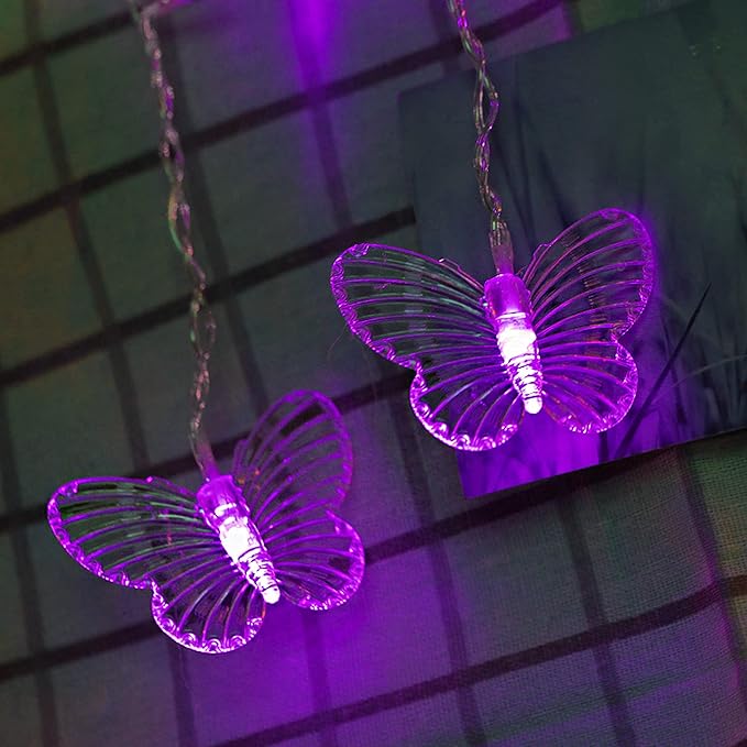 Butterfly Curtain Fairy Light, 8 Modes 120 LED USB Window Firefly Twinkle Timer String Lights 24 Butterflies with Remote, Waterproof Copper Wire for Room Bedroom Christmas Wedding Party Dorm Patio