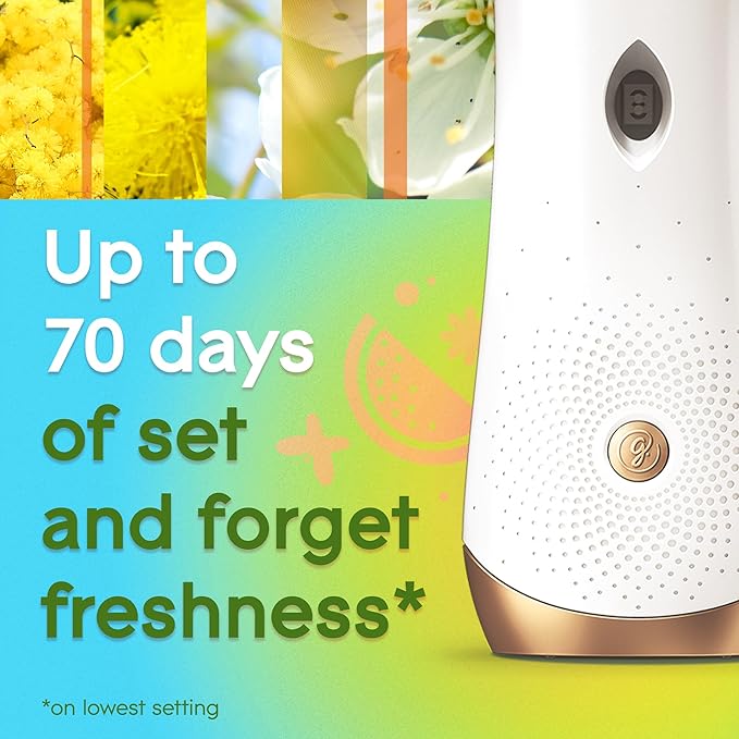 Glade Automatic Spray Refill, Radiant Bloom, Scented Air Freshener for Home and Bathroom, 6.2 Oz, 2 Count