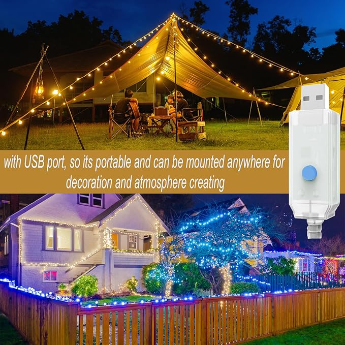 Mocalido 20ft Color Changing Globe String Lights Indoor, 30 LED Hanging Colored Christmas Lights for Bedroom USB Powered with Remote, Fairy Lights Classroom, Camping Tent Decor