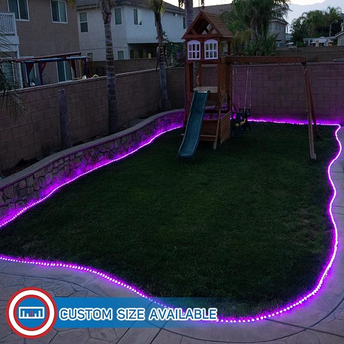 Russell Decor 200ft/60m Led Rope Lights Lamps Kit Indoor Outdoor Decorative Lighting for Party Wedding Valentine's Day Backyard Patio Deck Bright Flexible String Tube Lights Waterproof- Pink