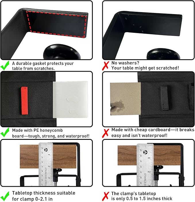 [Upgraded] Under Desk Cable Management, 28" Cord Organizer,with Silicone Pads (No Scratch!),16 Cable Ties, Washable PE Honeycomb Base,Fits Any Desk 0-2.1",No Stinky Cardboard! Black 28"L x 6.0"W