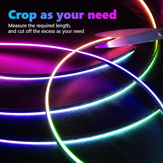 Acrylic Interior Car Light, AMKI Car LED Strip Light with APP Sub Control, Car Accessories Fiber Optic Car Ambient Light Kit with RGB Dreamcolor 22 in 1 and 175 inches 593 LEDs 213 DIY and Music Modes