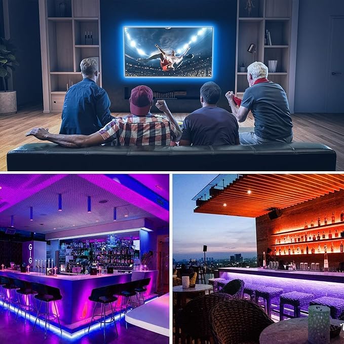 PAUTIX RGB LED Strip Light Wireless Smart Controller, 44-Key Remote and APP Control, Music Sync, Replaced Controller for 12V/24V 4-Pin COB SMD LED Strip Light, DIY and Timer Function