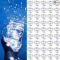 ZGWJ Fairy Lights Battery Operated, 50 Pack Twinkle String Lights 20 LED 7FT 3 Lighting Modes for Bedroom Decor, Wedding, Halloween, Christmas, Party Indoor and Outdoor Decoration (White, 50PCS)