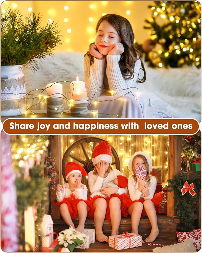 Riakrum 7ft 20 Fairy Lights Battery Operated [3 Styles], LED String Lights Bulk Waterproof String for Christmas Mason Jars Wedding Engagement Party Decorations Table Centerpiece(Warm,100 Pack)