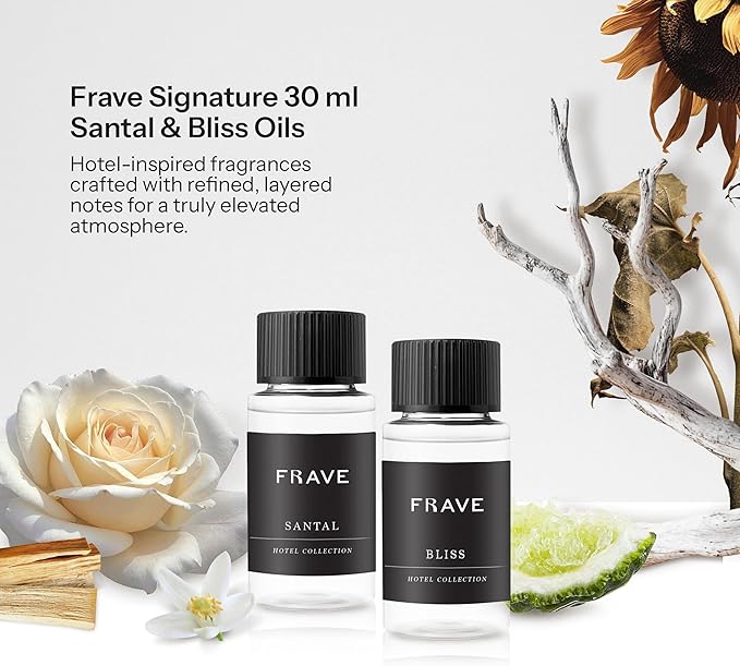 Tower Waterless Scent Diffuser & Oil Kit, 2000 Sqft Coverage, Hotel Diffuser with Bliss & Santal Aroma Oil for Large Room, Home Office, Hotel, Remote & App Control Cold Air Machine, Almond Cream