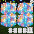 Color Changing Fairy String Lights, 4 Pack LED Outdoor String Lights, Mini Battery Powered Copper Wire Starry Fairy Lights for Bedroom, Christmas, Parties, Wedding, Centerpiece, Decoration