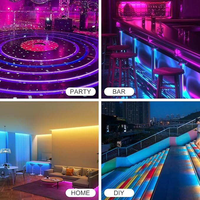 RGBIC LED Wall Lights, Smart Hexagon Panels with Music Sync, App-Controlled for Gaming Room, Home Decor & DIY Setup (50FT, 30 LED)