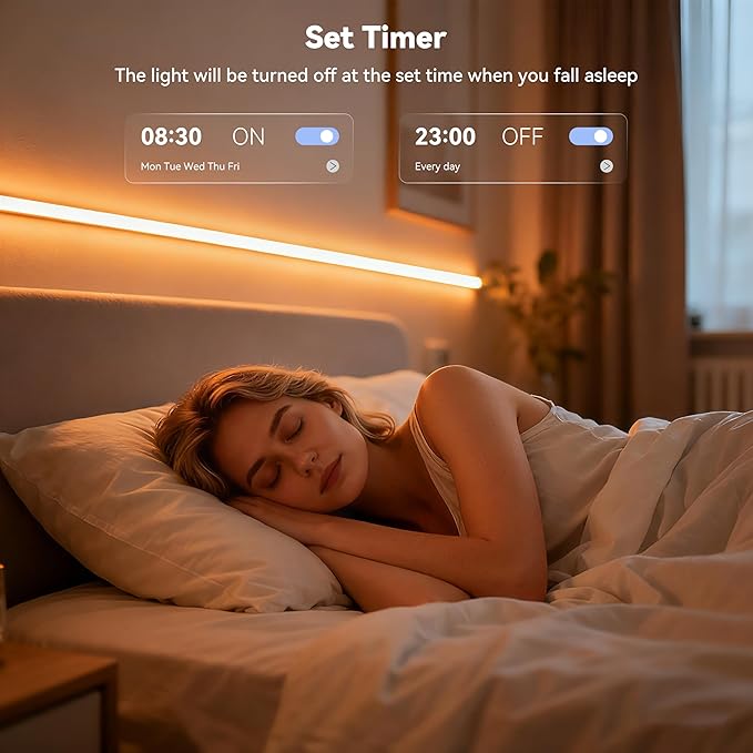 MIWISE RGB COB LED Strip Light 32.8ft/10m,Color Changing Dimmable Super Bright Strip Light 24V,Work with Alexa/Google Assistant/Tuya Multicolor Flexible Tape Light,for TV,Bedroom,Party DIY Decoration