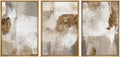 wall26 Framed Canvas Print Wall Art Set Pastel Watercolor Duotone Brown Landscape Abstract Shapes Illustrations Modern Art Decorative Multicolor for Living Room, Bedroom, Office - 16"x24"x3 Natural