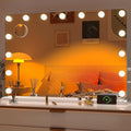 Hasipu 31"x22" Vanity Mirror with Lights, Makeup Mirror with Lights and Magnification, Hollywood Mirror with 3 Color Modes, LED Make up Mirror, Light up Mirror with USB & Type-C Charging