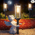 Solar Pathway Lights Outdoor, Bright Solar Lights Outdoor, IP65 Waterproof Landscape Lighting for Yard Patio Walkway Driveway Pathway (Warm White (Cylinder), 12 Pack)