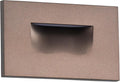 Builder Essentials Indoor or Outdoor 120V Input LED Step or Patio Deck Light Horizontal Orientation with 3-CCT 2700K-3000K-4000K Selectability in Bronze