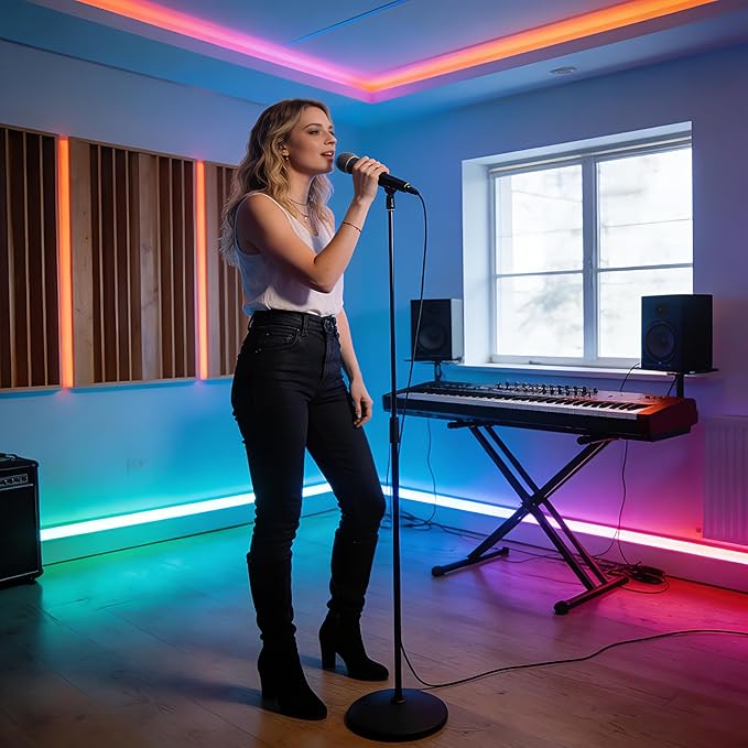 PAUTIX COB LED Strip Lights Pro, UL-Listed RGB Smart IC Chasing Color Addressable COB LED Tape Light, Music Sync Flexible RGB LED Lights, Smart Strip Light, for Party, Bedroom, Color Changing, 20ft