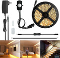 Sensky Dimmable PIR Motion Sensor LED Under Cabinet Lighting Kit Extendable Under Counter LED Light with Motion Sensor for Gun Safe Lighting,Shelf,TV Wall Lighting,Mirror,Bedroom(8.2FT,2800-3200K)
