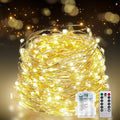 200 LED 67Ft Fairy Lights Battery Operated with Remote，Waterproof String Lights for Indoor & Outdoor,8 Modes Christmas Lights for Christmas Tree,Bedroom, Party,Wedding Decor