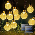Solar String Lights Outdoor 2 Pack 200 Led 80FT Warm White Crystal Globe Lights with 8 Lighting Modes, Waterproof Solar Powered Patio for Garden Yard Porch Wedding Party Decoration