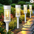 LETMY 12 Pack Solar Pathway Lights Outdoor, Bright Solar Lights Outdoor Waterproof IP65, Solar Garden Lights Outdoor for Yard Walkway Driveway Landscape Garden Decor （White）