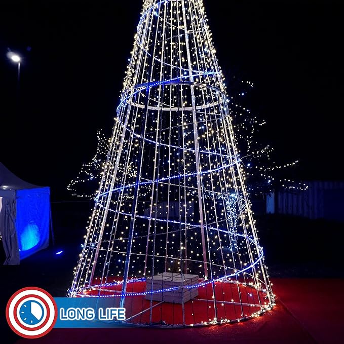 Russell Decor LED Rope Lights for Festival Holiday Party Wedding Seasonal Christmas Decoration Super Bright and Flexible Lights (Blue, 60ft)