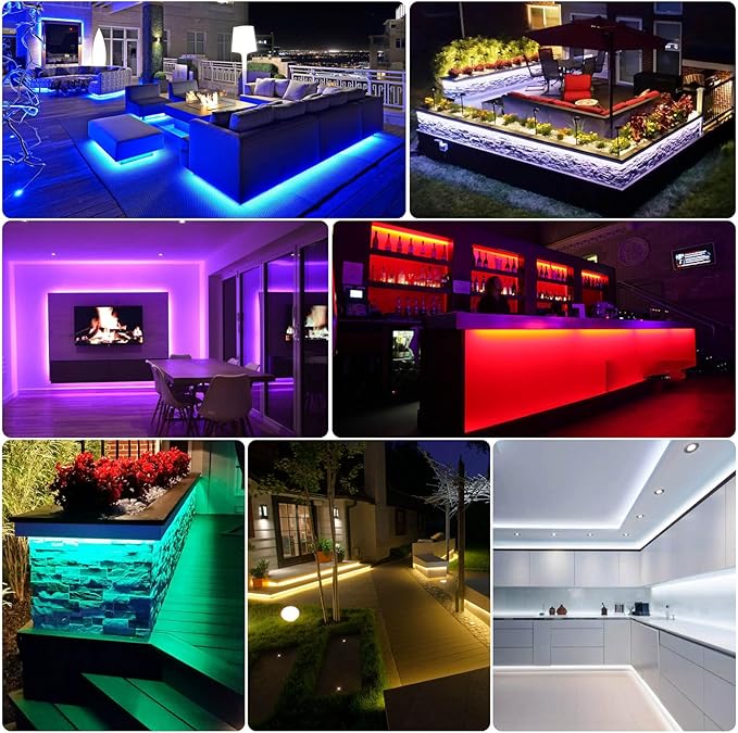 INDARUN RGB COB Led Light Strip 32.8ft, 10mm Width, 5760 LEDs, 24V Color Changing Led Strip Lights with Remote Control, Music Sync, Flexible Led Tape Lighting for TV Light, Bedroom Home Indoor Decor
