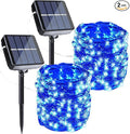 Joomer Solar Fairy Lights, 2-Pack Total 80FT 240LED Solar String Lights Outdoor Waterproof 8 Lighting Modes for Fence Party Garden Patio Yard Home Holiday Tree Outdoor Decoration (Blue)