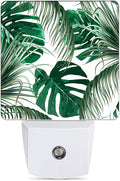 Green Palm Night Light Plug in Wall Lamp Smart Dusk to Dawn Sensor for Home Decorative, Kids Room Bedroom Bathroom Kitchen Hallway Gifts