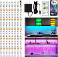 maylit 8 PCS RGB Under Cabinet Lighting Kit, App and Remote Control Strip Lights, Music Sync Color Changing Led Lights with ETL Listed Power Adapter, for Cabinet, Counter, Shelf, Bookcase, 13ft