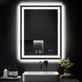LED Bathroom Mirror, 24"x32" with Frontlit and Backlit Anti-Fog Mirror with Lights LED Vanity Mirror for Bathroom 3 Colors Temperature & Dimmable Bathroom Mirror with HD Tempered Glass