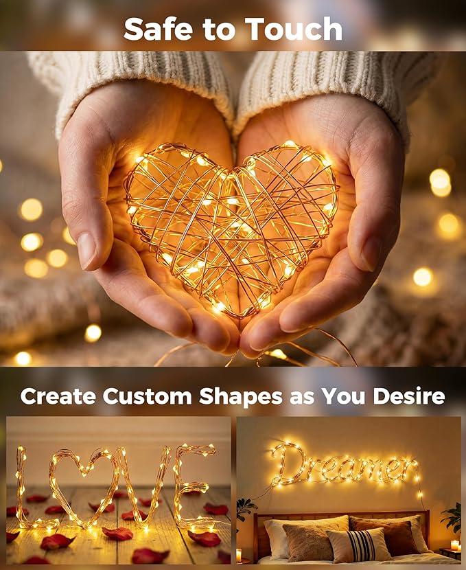 Plug-in Fairy Lights, 164 Ft 500 LED String Light with Remote, 8 Modes, Timer and Dimming Twinkle Lights for Indoor, Bedroom, Party, Decoration, Holiday, Warm White