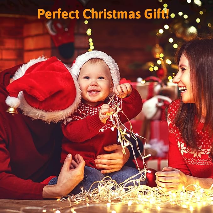 33ft 100 LED Fairy Lights Battery Operated with Remote, HALHSAP Battery Powered String Lights, Waterproof Twinkle Fairy Lights for Bedroom DIY Party Wedding Indoor Outdoor Christmas Decorations 2 PACK