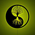 SAFESYZ Meditation Tree Wall Art with LED Lights, Yoga Room Decoration, Tree Inside Yin Yang Wall Sign, Yin Yang Decor, Home Office Decoration, Birthday Xmas Christmas Gifts, RGB 16 Colors Changing