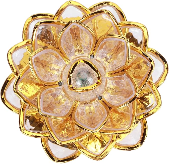Lotus Flower Buddha Light LED Lamp, 7 Color Changing Meditation Night Light for Home Altar Decor - Energy Efficient Buddhist Prayer Lamp with Power Adapter for Yoga, Office, Meditation Room (5.1 Inch)