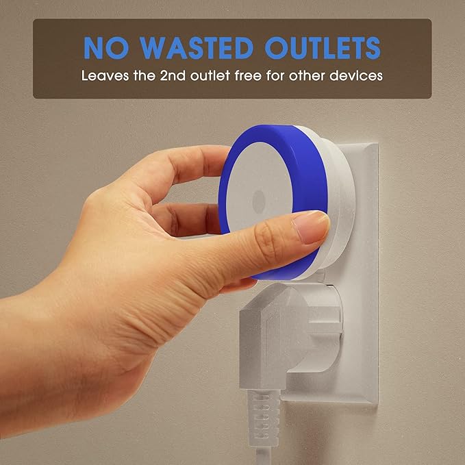 Briignite Blue Night Light, LED Night Lights for Kids, 4 Pack Plug in Night Light, Hallway Lights, Wall Light, Nightlight for Adult, Blue Light, 0.6W 60LM