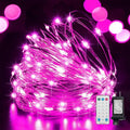LAMPHOME Valentine's Day Pink Fairy Lights Plug in, 33Ft 100 LEDs Waterproof Twinkle Firefly Lights, Adaptor Included, Starry String Lights for Wedding Indoor Outdoor Christmas Patio Garden