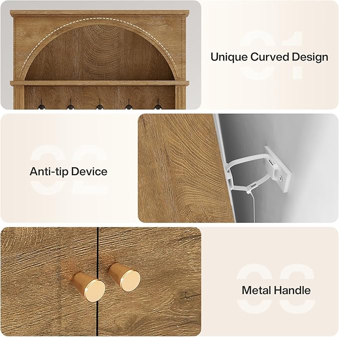 Tribesigns Hall Tree with Bench and Shoe Storage, 4-in-1 Design Entryway Bench with Coat Rack, 70.86" Tall Mudroom Rack with 5 Double Hooks and Adjustable Shelf for Hallway (Brown)