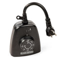 Black+Decker Outdoor 3 Grounded Outlets Timer with Waterproof Outlet and Countdown BDXPA0031