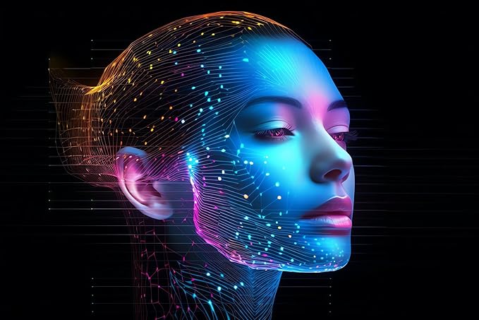 Futuristic Technology Artificial Intelligence Canvas Print, 5 x 7 or 8 x 10 Inch Unframed Poster for Home, Office, Living Room, Bedroom Decor Made in U.S.A (8" X 10")