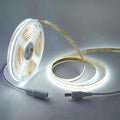 LED Strip Lights 24V COB LED Daylight White 6000K Super Bright LED16.4ft Dotless High Density 14W/m, 8mm Width Cuttable Flexible for Home DIY White Commercial Lighting Projects (No Power Supply)