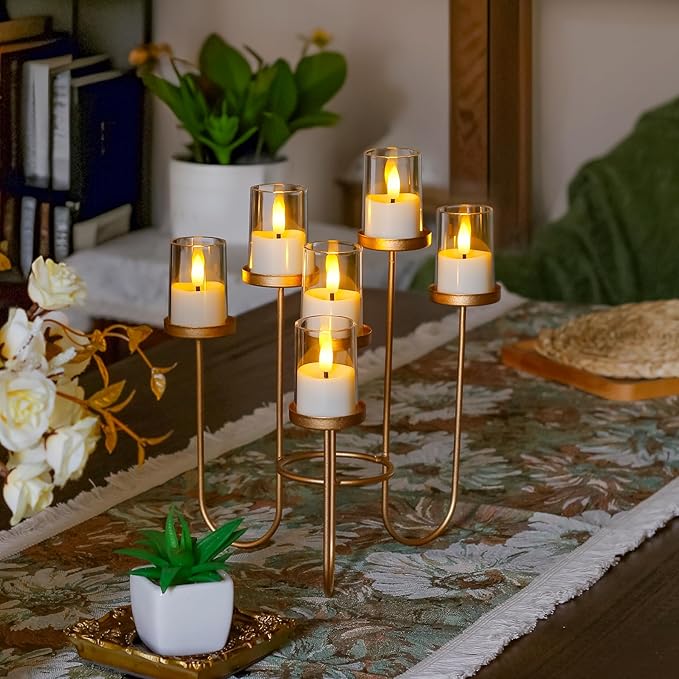 15pcs Battery Operated 1.7" x2.5" Clear Acrylic Remote LED Tea Lights, Flameless 2/4/6/8h Timer Fake Ivory Bulk Votive Candles with Batteries, Flickering Warm Light Pure Plastic Tealights