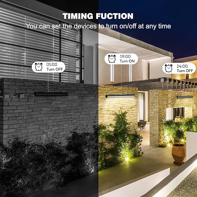 Smart LED Light Bar 20" – WiFi App & Remote Controlled RGB Wall Washer, 2700K-6500K Tunable White, 100% Dimmable IP65 Waterproof Outdoor Light Fixture, Voice Control, for Patio Garden Stage