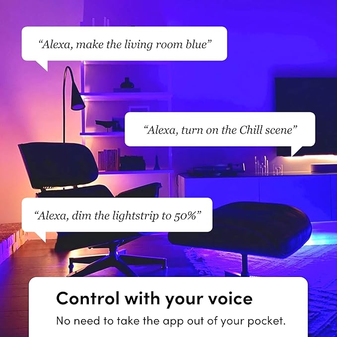 LIFX Smart WiFi Light Strip 6.6ft (Polychrome Multicolor, 8 Addressable Zones) Cuttable & Extendable Up to 32.8ft, Works with Alexa, Google Home & Siri, LED Strip Kit with Controller & Power Supply