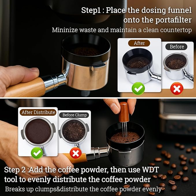 28PCS Espresso Accessories Kit,54mm Espresso Tamper Tools,Includes Wood Station,Distributor,Stirrer,Dosing Funnel,Brush,Puck Screen,Frothing Pitcher,Latte Pen,Powder Ring,Towel,Decorative Stencils