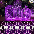 HXWEIYE 12 Pack Fairy Lights Battery Operated, 7ft 20LED Mini Twinkle String Light for Mason Jar DIY Wedding Table Centerpieces Party Bedroom Christmas (Pink)