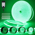 OMIKA Green 33FT COB LED Strip Lights Outdoor Waterproof, 3200 LED Plug in Strip Light PVC Casing Tape Light Flexible with Self-Adhesive Timer Dimmable for House Garden Camping DIY