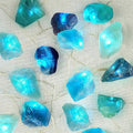 BOHON Natural Fluorite String Lights Battery Operated with Remote Sea Glass Raw Stones Decorative Lights 6.5ft 20 LEDs for Bedroom Party Indoor Christmas Wedding Decor