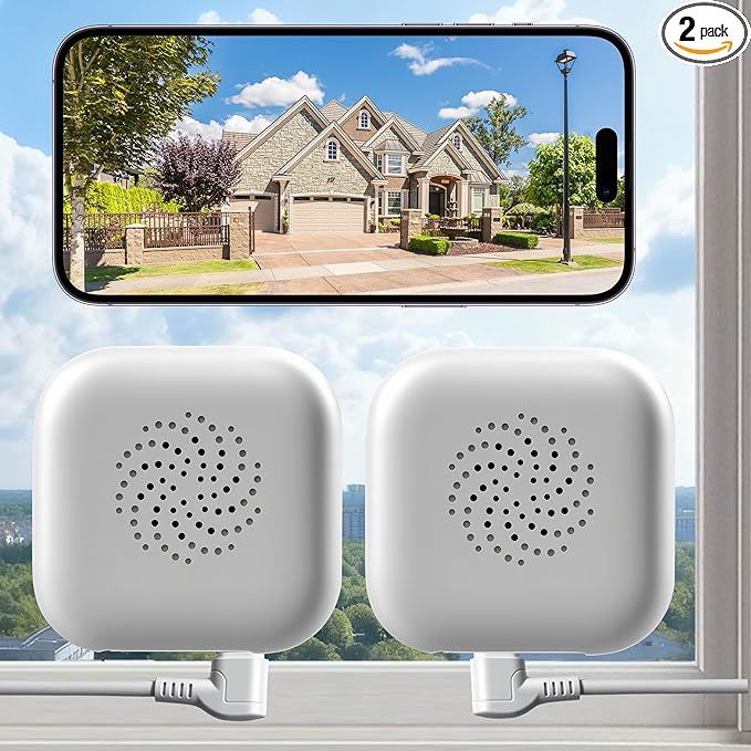 【2 Pack】 Window Cameras with 32GB SD Cards, 2K 3MP Indoor Cameras for Home Security, AI Starlight Color Night Vision, Easy Install & Use, 24/7 Recording, Support 5GHz & 2.4GHz WiFi